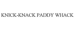 KNICK-KNACK PADDY WHACK 
