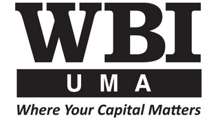 WBI UMA WHERE YOUR CAPITAL MATTERS 