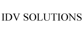 IDV SOLUTIONS 