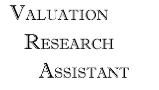 VALUATION RESEARCH ASSISTANT 