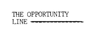THE OPPORTUNITY LINE 