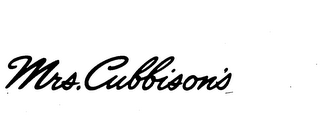 MRS. CUBBISON'S 