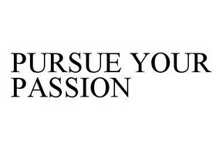 PURSUE YOUR PASSION 