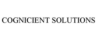 COGNICIENT SOLUTIONS 