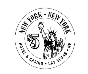 NEW YORK - NEW YORK $5 HOTEL & CASINO LAS VEGAS NV 