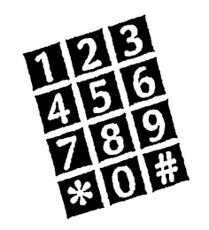 1 2 3 4 5 6 7 8 9 * 0 # 
