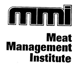 MMI MEAT MANAGEMENT INSTITUTE 