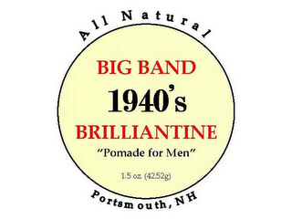 1940'S BIG BAND BRILLIANTINE "POMADE FORMEN" 1.5 OZ. (42.52G) ALL NATURAL PORTSMOUTH, NH 