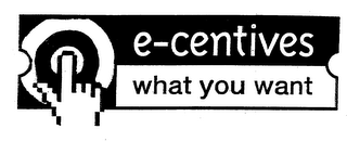 E-CENTIVES WHAT YOU WANT 