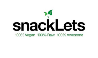 SNACKLETS 100% VEGAN 100% RAW 100% AWESOME 