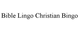 BIBLE LINGO CHRISTIAN BINGO 