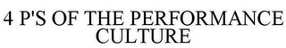 4 P'S OF THE PERFORMANCE CULTURE 