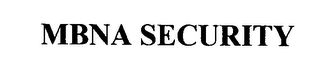 MBNA SECURITY 