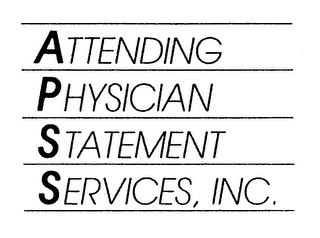 ATTENDING PHYSICIAN STATEMENT SERVICES, INC. 