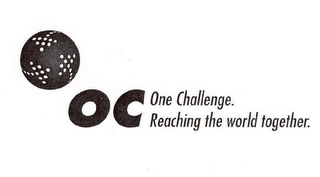 OC ONE CHALLENGE. REACHING THE WORLD TOGETHER. 