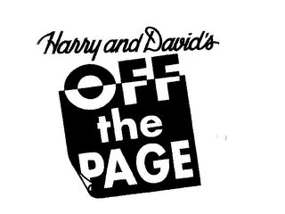 HARRY AND DAVID'S OFF THE PAGE 