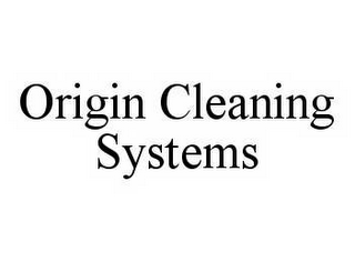 ORIGIN CLEANING SYSTEMS 