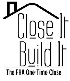 CLOSE IT BUILD IT THE FHA ONE-TIME CLOSE 