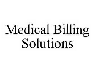 MEDICAL BILLING SOLUTIONS 