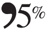 95% - Ninety Five Percent 