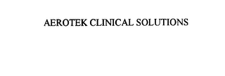 AEROTEK CLINICAL SOLUTIONS 