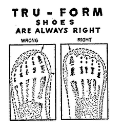 TRU-FORM SHOES ARE ALWAYS RIGHT 