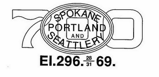 SPOKANE PORTLAND AND SEATTLE RY 700 E1.296 28 31 69. 