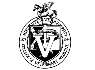 MISSISSIPPI STATE UNIVERSITY COLLEGE OF VETERINARY MEDICINE 1878 1974 V 