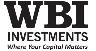 WBI INVESTMENTS WHERE YOUR CAPITAL MATTERS 