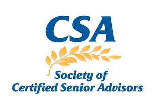 CSA SOCIETY OF CERTIFIED SENIOR ADVISORS 