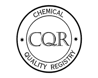 CQR CHEMICAL QUALITY REGISTRY 