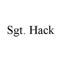 SGT.  HACK 