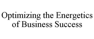 OPTIMIZING THE ENERGETICS OF BUSINESS SUCCESS 