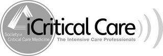 ICRITICAL CARE SOCIETY OF CRITICAL CARE MEDICINE THE INTENSIVE CARE PROFESSIONALS 